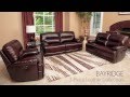 Abbyson Living - Dark Brown Leather Sofa Set