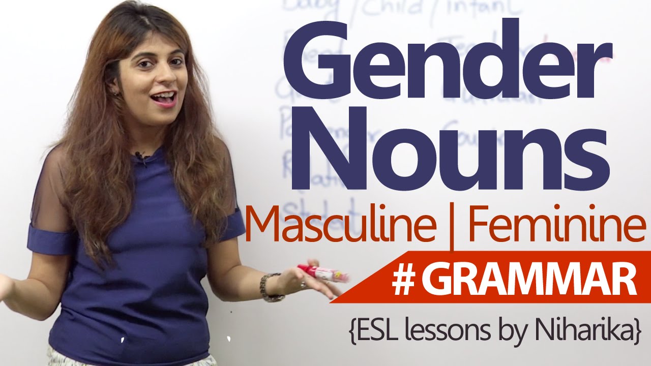 English Grammar lesson - Gender Nouns ( Learn Fluent English)