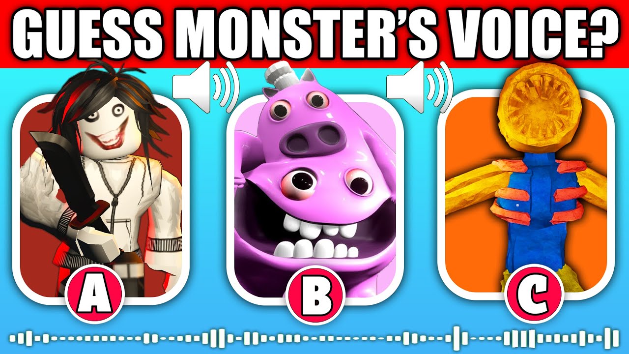 Guess the MONSTER'S VOICE 2 (DOORS Super Hard Mode & GARTEN OF BANBAN