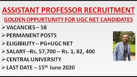 PERMANENT ASSISTANT PROFESSOR VACANCIES IN CENTRAL UNIVERSITY | UGC NET