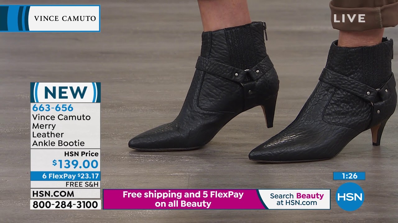 Vince Camuto Merry Leather Ankle Bootie 
