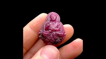 Mặt Phật A Di Đà - Đá Ruby Tự Nhiên #MRB-230412-02