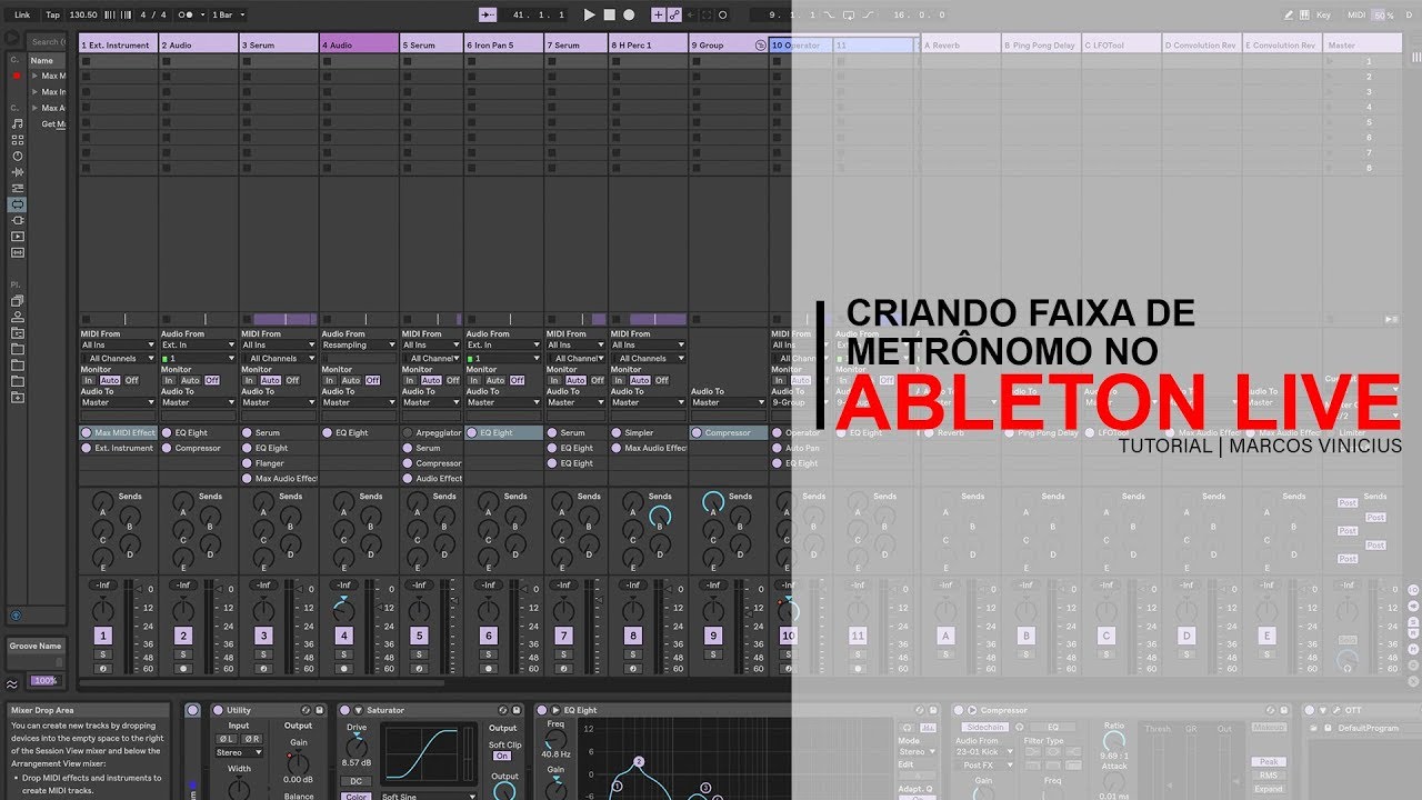 Faixa de Metrônomo no Ableton YouTube