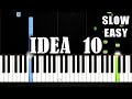 Gibran Alcocer - Idea 10 - SLOW EASY Piano Tutorial