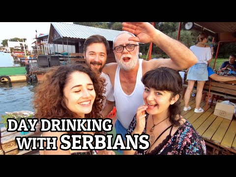 Day Drinking with Serbians on a Floating House  | Serbian Rakia