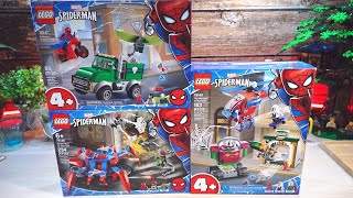 Pure builds 🔊 LEGO Spider-Man vs. Doc Ock, Menace of Mysterio, Vulture's Trucker Robbery 76147 76148