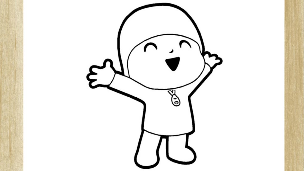 Como DESENHAR o POCOYO passo a passo - Como DIBUJAR a POCOYO passo