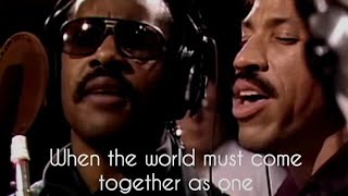 We are the World 1985 - Lionel Richie & Michael Jackson [with Lyrics] USA for Africa Resimi