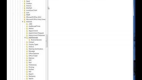 Office 365 Outlook 2013 SCP Lookup Auto Discover
