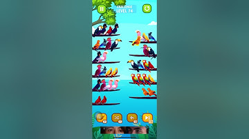Bird sort puzzle walkthrough challenge level 74#trending -#viral #game