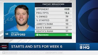 Fantasy Football Today 2019: Week 6 Start/Sit
