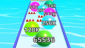Ball Run Infinity Number Up To (128M, 256M, 512M, 1024M) ! All Levels Gameplay Part 183 android, ios