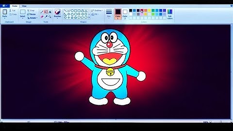 How to Draw Doraemon - step by step / ms paint drawing
