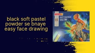 black soft pastel face drawing screenshot 4