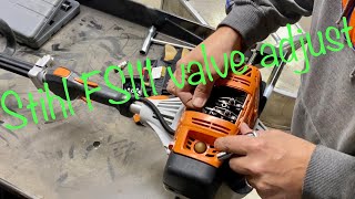 Stihl FS111 valve adjustment