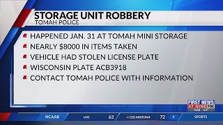 Police seek info in storage unit robbery
