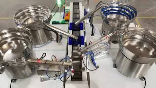 4B Auto-Packaging Process: Wall Plugs, Screws & Anchors w/ 4-Station Vibratory Feeder - Full Demo