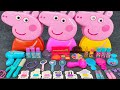 73 minutes satisfying with unboxing cute pink ice cream peppa pig kitchen toys asmr  review toys