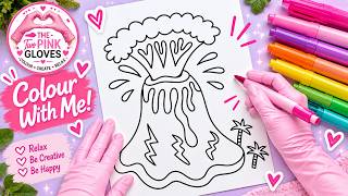 Full 🌋🎀 Color With Me | Relaxing Volcano Coloring ASMR News