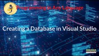 Creating a Database in Visual Studio