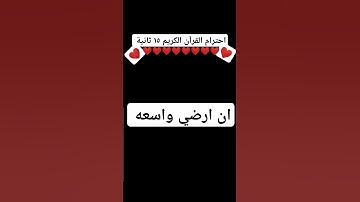 احترم القرآن الكريم ١٥ ثانية ❤️❤️❤️❤️❤️❤️