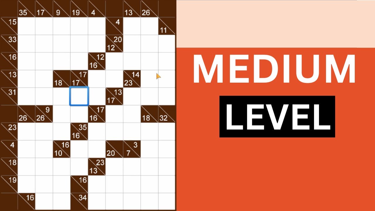 Medium Level Kakuro #2 | Medium Level
