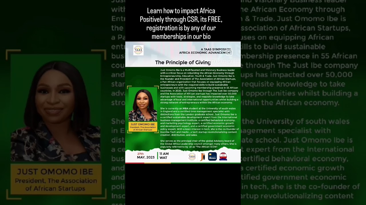 Its a FREE Event, www.taasafrica.org/registration 