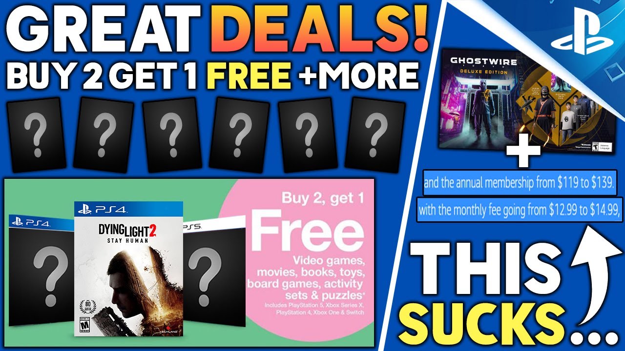 Great New Sale Soon Buy 2 Get 1 FREE NEW PS4/PS5 Games + More New PS4/PS5 Deals to Buy/ PS Updates