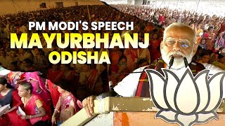 PM Modi addresses a public meeting in Mayurbhanj, Odisha