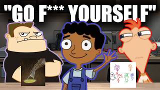 Phineas and Buford 'politely' critique Baljeet's 'art'