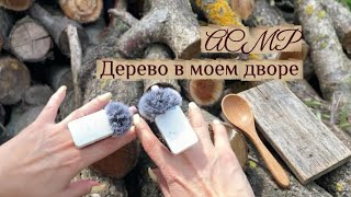 АСМР 🪵 ДЕРЕВЯННЫЕ ТРИГГЕРЫ {прогулка по двору} #acmp #асмр 