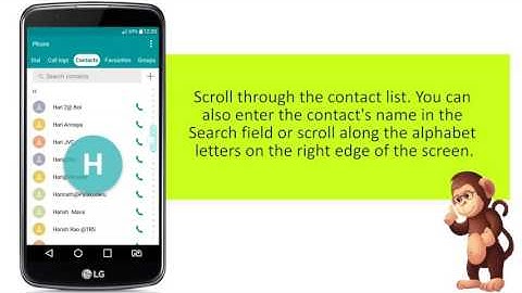 How To Set Calling your contacts On LG Support for  smart phones user guide
