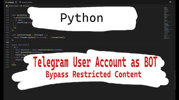 Python Telegram Account as Bot