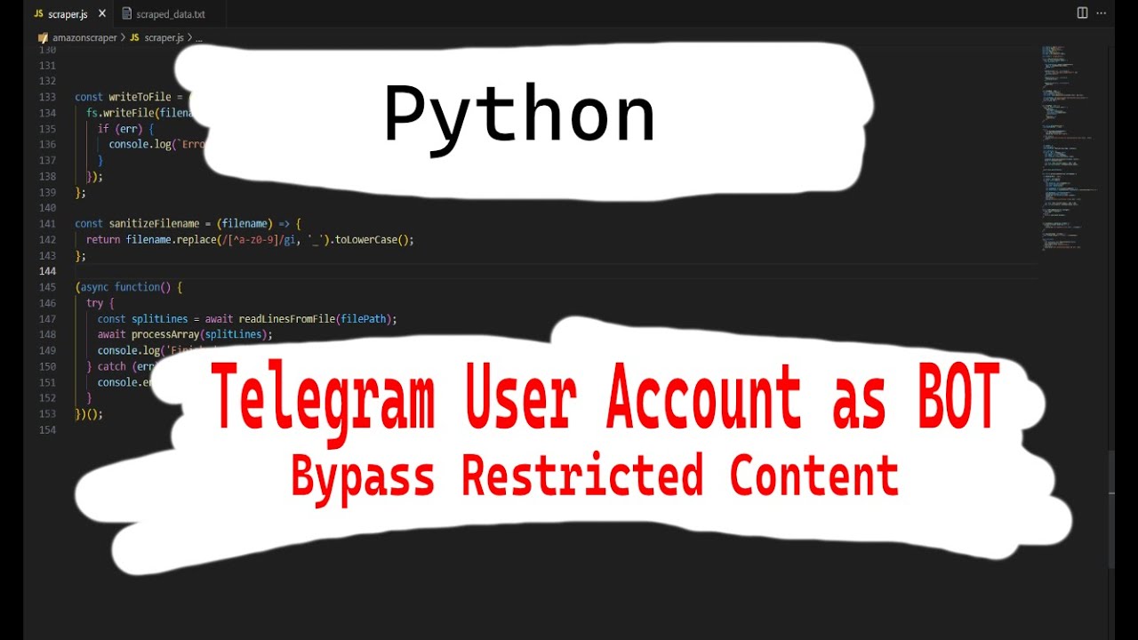 Python Telegram Account as Bot - YouTube