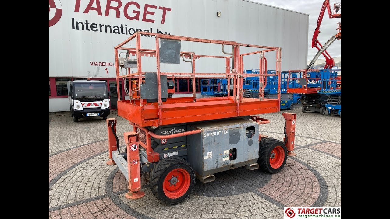 783500 SKYJACK SJ6826 RT SCISSOR 4x4 DIESEL WORK LIFT 992CM 2016 1244H 37006784