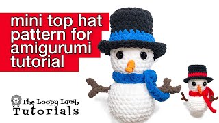 Mini Top Hat Crochet Pattern for Amigurumi (Easy Tutorial)