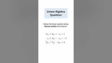 Solving a Linear System Using Gauss-Jordan Elimination #maths #algebra