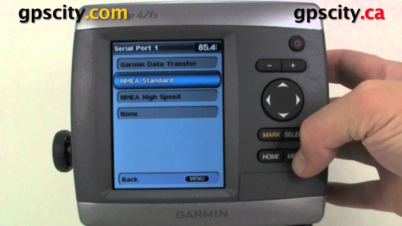 Garmin 421s Video Manual - Communication Configuration