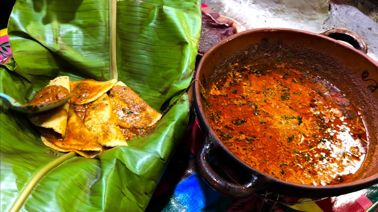 Enchiladas de Ajonjolí - platillo típico de la Huasteca.