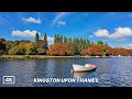 London Riverside Walk |  Kingston Upon Thames Midday Serenity & Beautiful River Views | 4K HDR