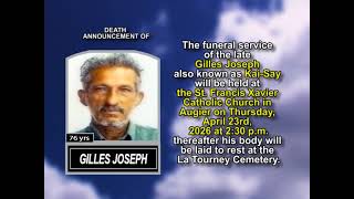 Gilles Joseph ~ Short Obituary