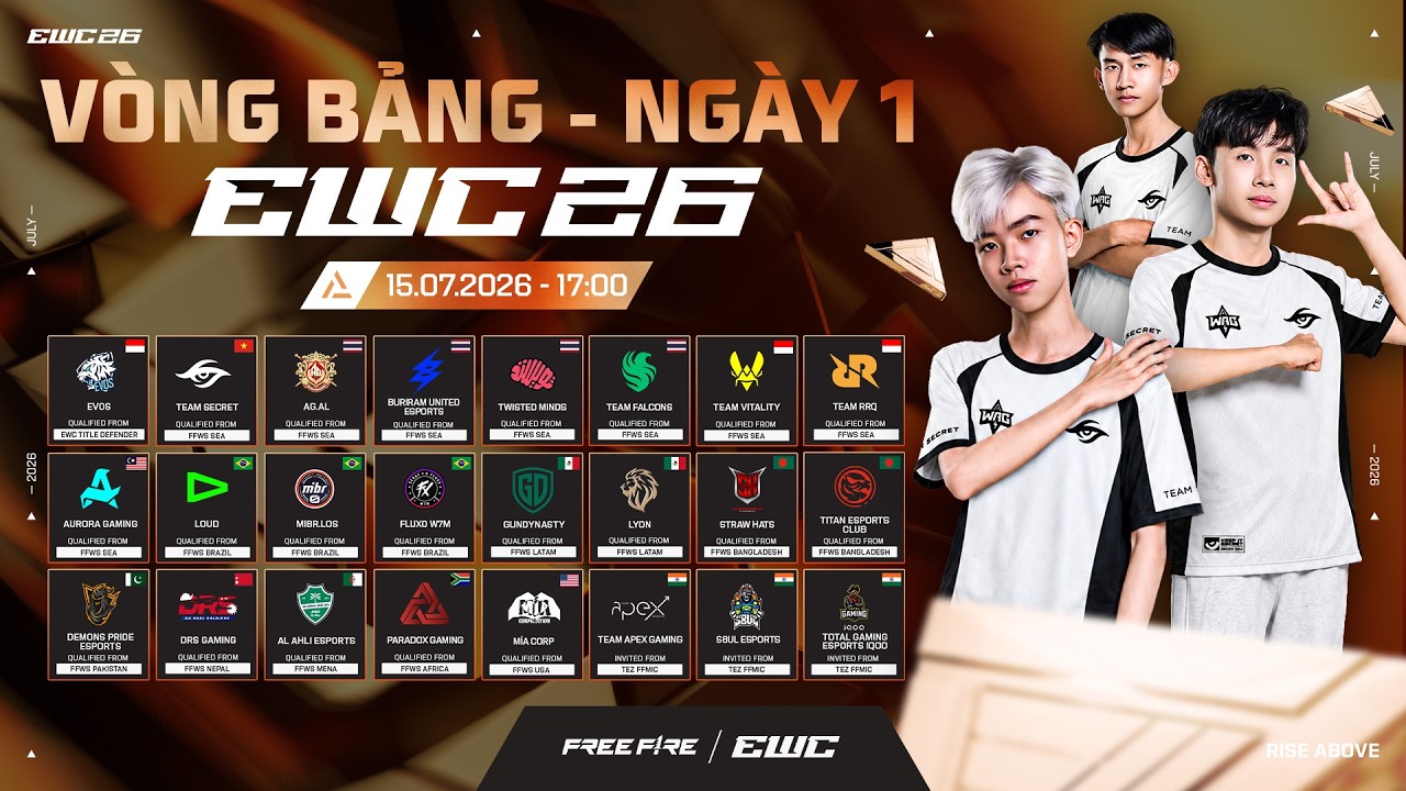 [VN] ESPORTS WORLD CUP 2026 | VÒNG BẢNG - NGÀY 1
