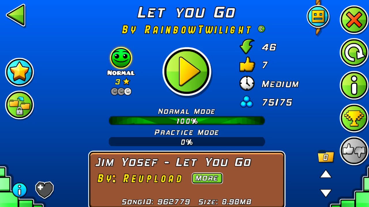 "Let you go" - RainbowTwilight (Gameplay with sound) | GDGP