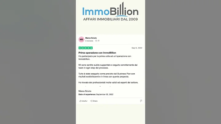 ImmoBillion Recensione a 5 Stelle: Marco Sciuto