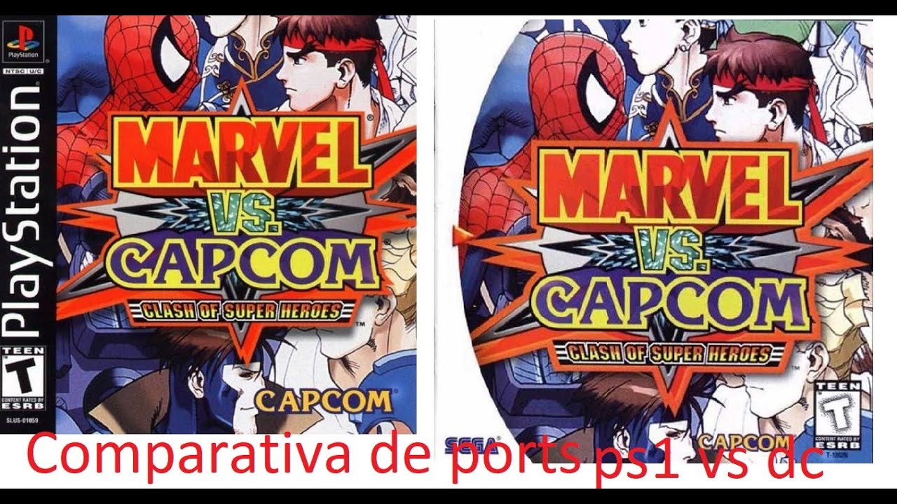 Comparacion de ports, Marvel VS Capcom Clash of super heroes : Ps1 vs ...