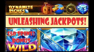 RARE - GOLD SPINS on DYNAMITE RICHES - DRAFT KINGS - HIGH LIMIT SLOT JACKPOT WIN!
