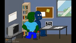 Zombie And Squid Give Steves Computer A Bsod 4K 60Fps