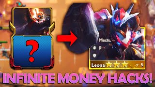 I MADE LEONA 3 WITH THIS INFINITE MONEY HACK AUGMENT | Teamfight Tactics Set 8