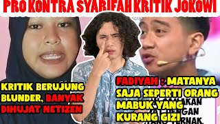 Pro Kontra Syarifah Fadiyah Alkaff Kritik Joko Widodo Hingga Prabowo Gibran !!