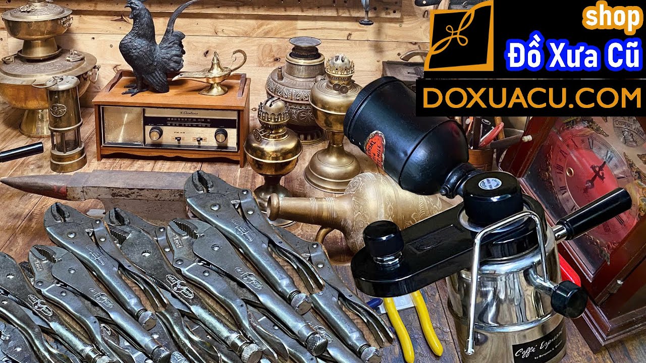 Đồ Mỹ Xưa -Clip 0308- Dụng cụ đồ nghề, đồ gia dụng, đồ cắm trại, decor không gian xưa